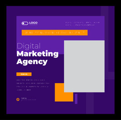 Wall Mural - Social media post for digital marketing agency