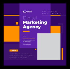Wall Mural - Social media post for digital marketing agency