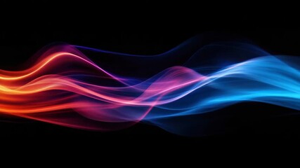 Wall Mural - colorful abstract light wave flow with glowing energy in red, pink, and blue hues creating dynamic v