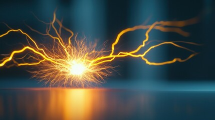 Wall Mural - spark high voltage electrical sparks powering advanced energy technologies.