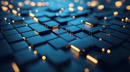 Wall Mural - cyber digital matrix filled with floating security codes and authentication keys.