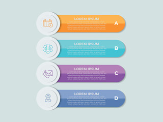Wall Mural - infographic design with icons and 4 options or steps. thin line vector. infographics business concep