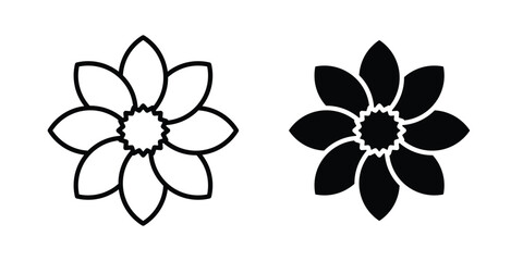 Daffodil icon line style graphic design .editable vectors.