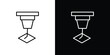 © Annimo - Laser machine icon. Thin linear web icons