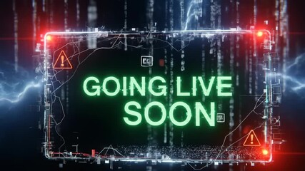 Futuristic digital animation of 