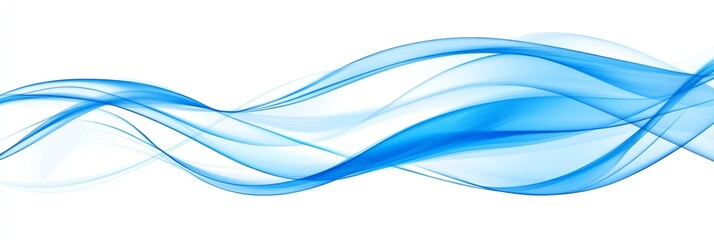 Canvas Print - elegant wavy blue lines flowing seamlessly across a stylish backdrop for modern design concepts