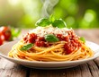 © Narong - spaghetti with tomato sauce