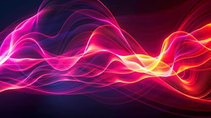 Wall Mural - an abstract smooth, vibrant, dynamic wave of light