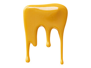 Wall Mural - Isolated Dripping Yellow Substance on Transparent Background