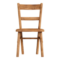 Wall Mural - Isolated Wooden Chair with Transparent Background