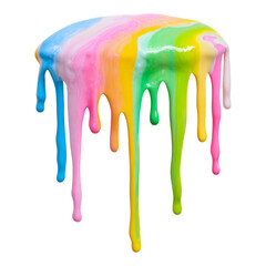 Wall Mural - Colorful Paint Splash on Transparent Background