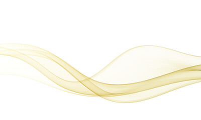 Wall Mural - golden abstract wave on white background