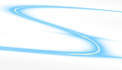 Wall Mural - Energy lines with transparent gradient background. Elegant rainbow colours wavy line on Transparent png overlay background