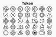 © Mobiles - Token Solid Icon Set: Digital Asset, Cryptocurrency, and Blockchain
