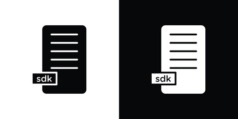 SDK icon black flat pictogram. For graphic and web design.