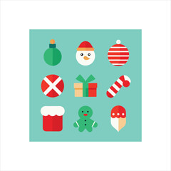 Wall Mural - flat design illustration featuring a vibrant collection of colorful elements and shapes
