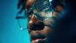 © JIRMoronta - Close-up of code and data reflected in a person's glasses