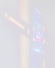Wall Mural - colored shadow projection based on prism light source distortion