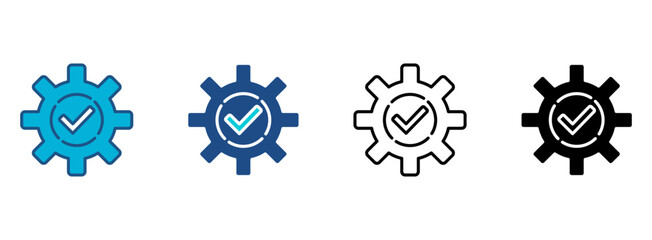 Development Icon Set With Multiple Styles. Vector Illustration