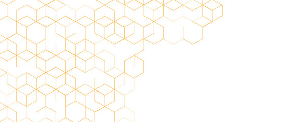 Wall Mural - vector abstract design element with geometric hexagons science background
