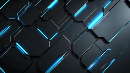 Wall Mural - high technology futuristic modern theme abstract background, metallic wall with layers and rgb neon 