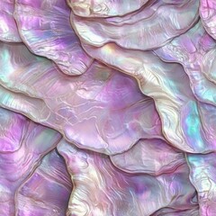 Wall Mural - Iridescent Seamless Texture of Luxurious Mother of Pearl Surface