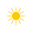 © Arone_Hard47 - Minimalist Vector Illustration of Sun Icon in Bright Yellow Color in Modern Style for Weather and Nature Design