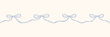 © Veronica - Hand drawn coquette bow seamless border with a charming whimsical cottage core design. Soft blue, pastel, and nostalgic, perfect for textiles, wrapping paper, and romantic vintage-inspired decor.