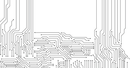 Wall Mural - circuit board seamless. high-tech technology electronic system pattern. high tech technology geometr