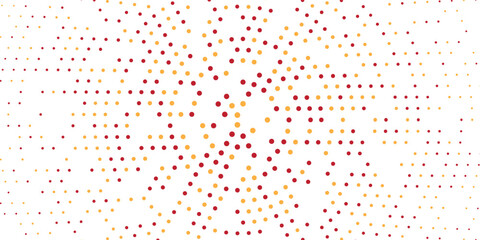Wall Mural - red halftone pattern background with radial effect. halftone digital effect.