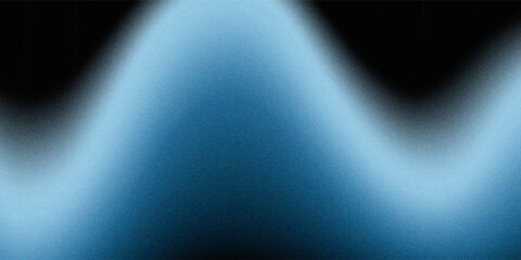 Poster - glowing blue abstract shape dark grainy black blue background noise texture futuristic dynamic poste