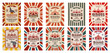 © DisignUA - Vector set of retro circus invitation poster templates featuring a tent. Vector illustration.