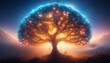 © Vance - a stunning abstract illustration of a tree with glowing branches surrounded by a misty background symbolizing life and energy