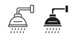 © Annimo - Shower Head icon vector illustration logo template in filled, outline