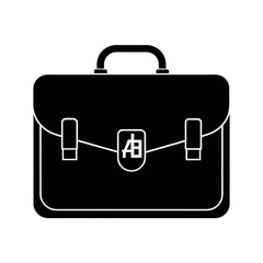 Portfolio Briefcase with Initials Icon Vector Illustration