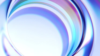 Wall Mural - abstract iridescent background, 4k seamless looping animation, 3d render