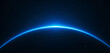 © Graphics Gallery - Blue Light Flare Arcs Behind Curved Planet with Shining Light Streak Ray