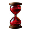 © Stunnig Graphics - Hourglass with red sand, isolated on transparent background,