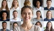 © photostockatinat - A diverse group of people with smiles on their faces. The group of individual portraits represents a community and sense of belonging