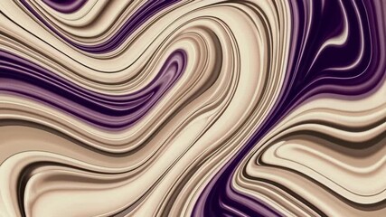 Wall Mural - mesmerizing abstract waves: seamless flowing pattern in shades of purple and beige