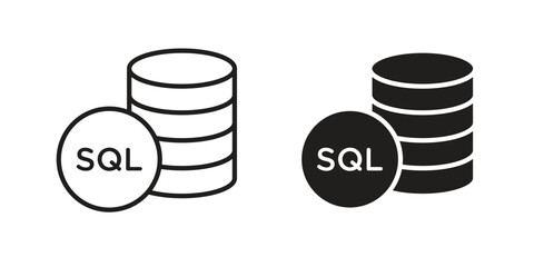 SQL icon vector design. set web icons