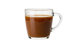 Isolated Coffee with Milk in Glass Mug
