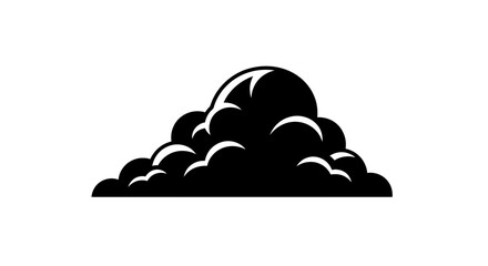 Wall Mural - Vector black cloud vector illustration for weather forecast design and stormy sky graphic design element asset use