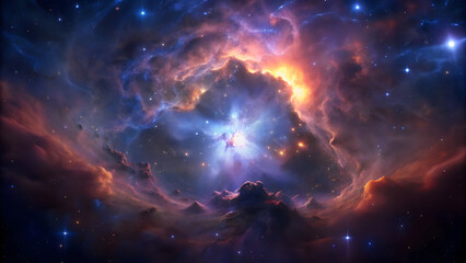 Wall Mural - IC348 star-forming region with reflection nebula in the Perseus constellation