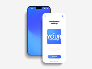 Wall Mural - realistic smartphone mockup. mobile phone vector with isolated on white background. device front vie