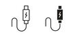 © Annimo - USB type c icon. vector flat and line symbols. Vector Graphics.