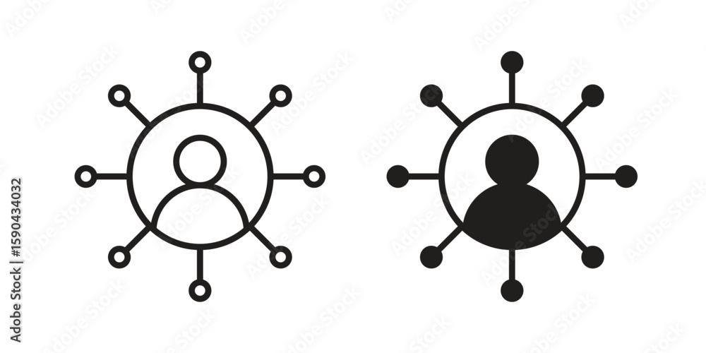 Affiliate marketing icon. vector flat and line symbols. Vector Graphics ...