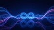 © 林奇 郑 - Tech - Inspired Gradient Light Bands & Infinity Symbol Background for Digital Tech, AI, Big Data, Futuristic Scene Design