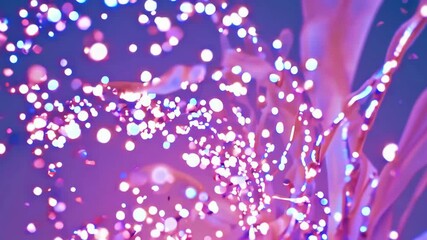 Wall Mural - mesmerizing bokeh light movement in vibrant colors with dynamic glow