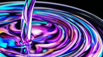 Wall Mural - vibrant liquid patterns in motion reflecting colorful light